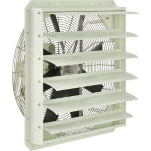 Global Equipment 24" Corrosion Resistant Exhaust Fan with Shutter - Direct Drive - 1/2 HP - 3920 CFM - 115V APB-24D
